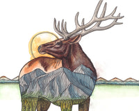 Mountain Elk Print