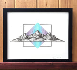 Mountain Lines II Print